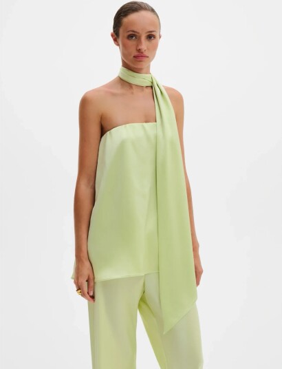 Malina Zelda Scarf Detail Top   Green   42