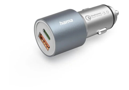Hama 38W Hurtiglader for bil med USB-C og USB-A Hama 38W Hurtiglader for bil med USB-C og USB-A
