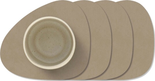 Curve Nupo Glassunderlegg 4-pk, Clay Brown