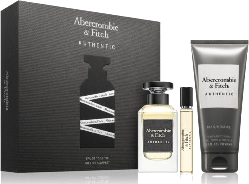 Abercrombie & Fitch Authentic Man Eau De Toilette 100 ml + hår og kroppsvask 200 ml + Authentic Man Eau De Toilette 15 ml – gavepakke Abercrombie & Fitch Authentic Man Eau De Toilette 100 ml + hår og kroppsvask 200 ml + Authentic Man Eau De Toilette 15 ml – gavepakke