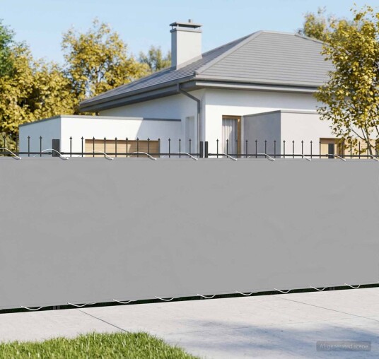 vidaXL Balkong privat skjerm 200 x 700 cm Stoff med PU belegg Lysegrå