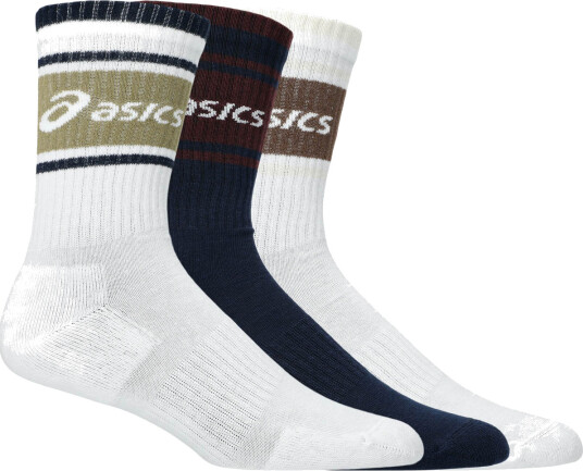Asics 3 Pack Asics Logo Crew Sock Midnight/dark Red Planet/lemongrass III (43-46)