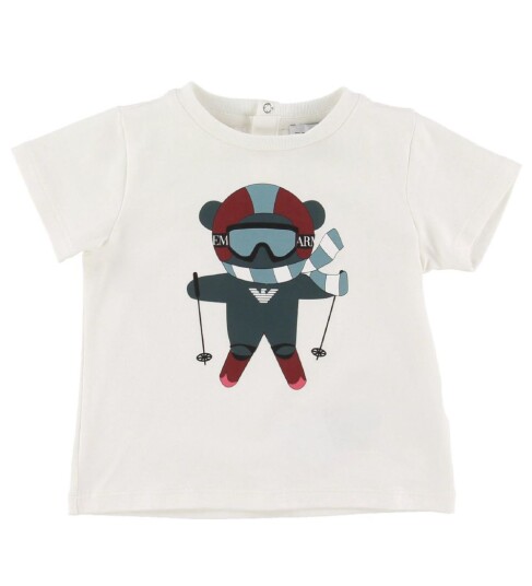 Giorgio Armani Emporio Armani T skjorte Hvit m. Skiløper Emporio Armani 74 T skjorte