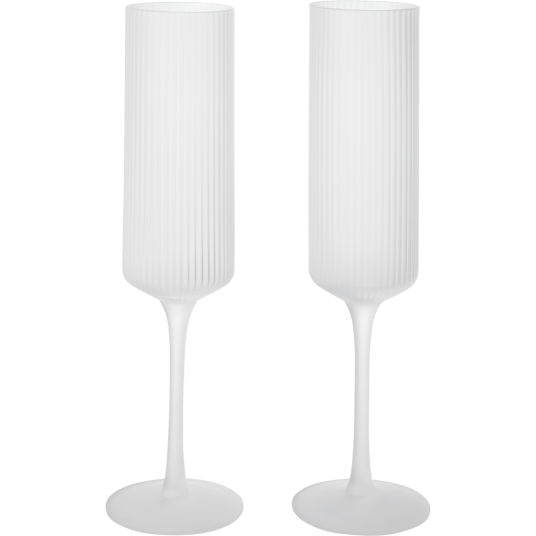 Ferm Living Ripple Champagneglass 2 pk Frosted Ferm Living Ripple Champagneglass 2 pk Frosted