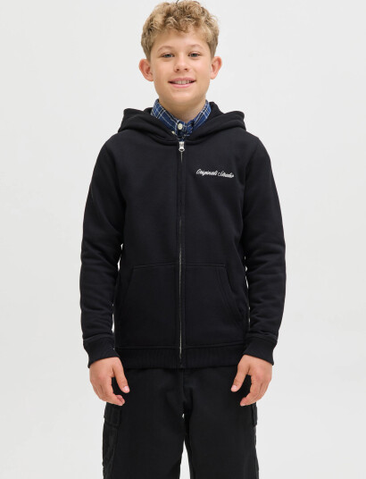 Jack & Jones Jornorrebro Emb Sweat Zip Hood Jnr Black 176 Jack & Jones Jornorrebro Emb Sweat Zip Hood Jnr Black 176