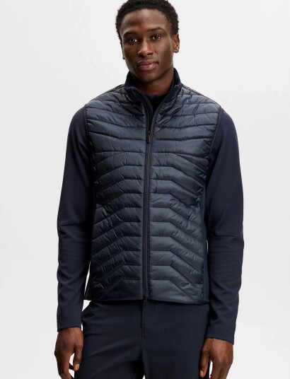 J. Lindeberg Heyden Quilt Hybrid Vest Navy XXL