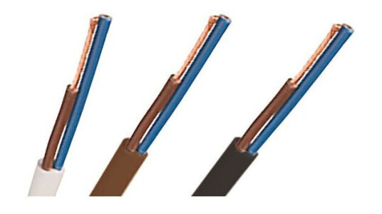 Nexans SKX-U Tilkoblingskabel H03VVH2-F, 300/300 V 2 x 0,75 mm², svart