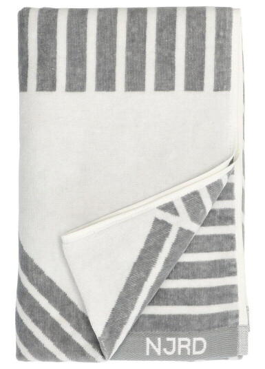 NJRD Stripes håndkle 70x140 cm Grå