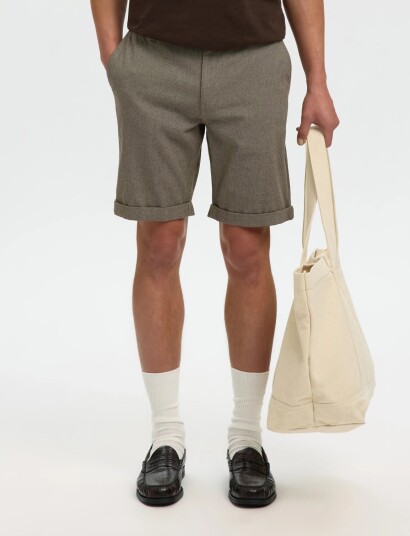 Selected Slmslim Luton Miles Flex Shorts Noos Brown XL