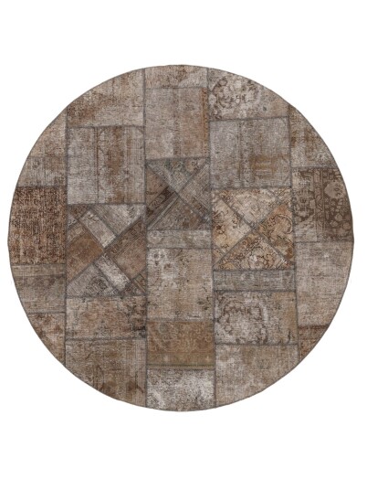 Håndknyttet. Opphav: Persia / Iran Patchwork Teppe Ø 250