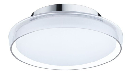 Paulmann - Luena LED Taklampe IP44 3000K 600lm Chrome/Clear -