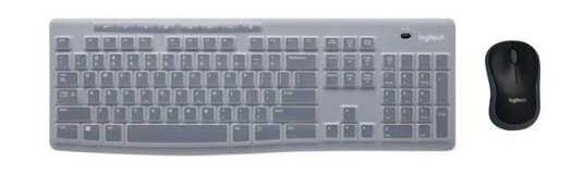 Logitech MK270 Wireless Combo for Education with Protective Keyboard Cover - keyboard and mouse set - Tastatur & Mussett - Svart