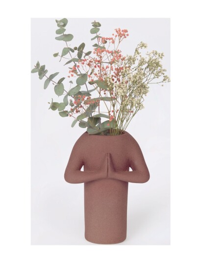 DOIY Vase - Namaste Vase Pink DOIY BROWN ONE SIZE