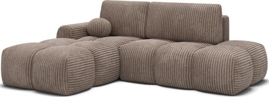Vittario 3 seters boblete sovesofa med divan og oppbevaring venstre Modullo 20
