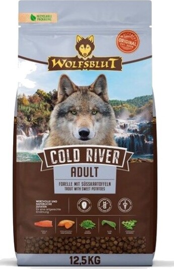 Wolfsblut Cold River Trout Med Søtpoteter Tørrfôr Til Hunder 12.5 kg