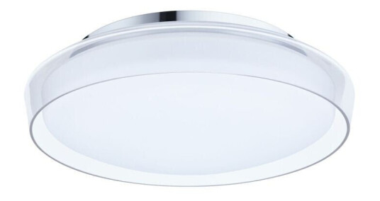 Paulmann - Luena LED Taklampe IP44 3000K 860lm Chrome/Clear