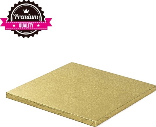 Kake Drum Kvadrat Gull 30cm | Slikkepott.No