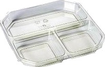 Indsats 3 Rum 280 Ml Til Shelfmaster Square Apet,600 Stk/Krt