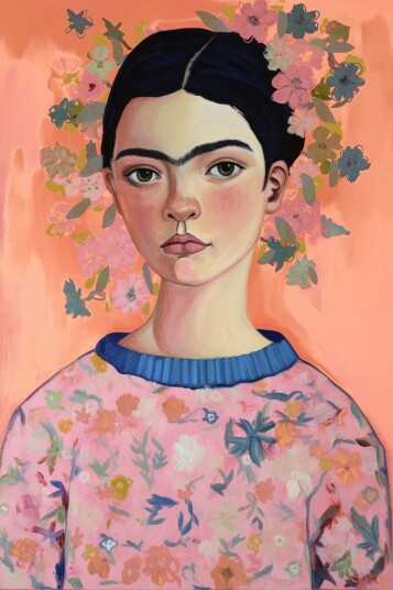 Plakat Blomsterportrett av Kunstner