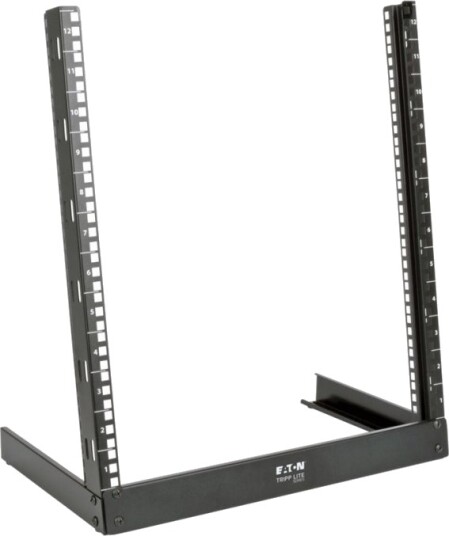 Eaton Tripp Lite Series 12U 2 Post Open Frame Desktop Rack Server Cabinet Free Standing Rack Åpen Ramme 2-Stangs Svart 12U 19"