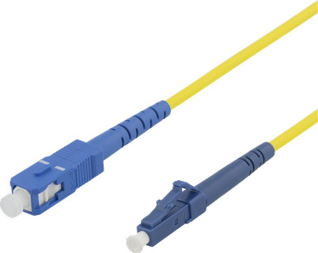 DELTACO 10m Fiberkabel LC - SC 9/125 OS1/2 Singlemode LSZH