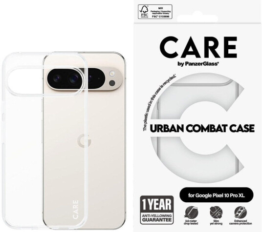 Panzerglass Urban Combat Case for Google Pixel 10 Pro XL - Transparent Mobildeksel
