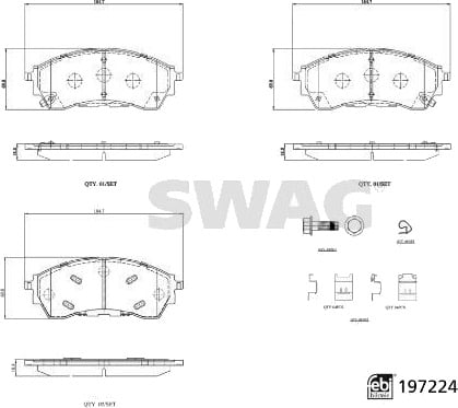 SWAG 33 11 2511 Bremseklosser