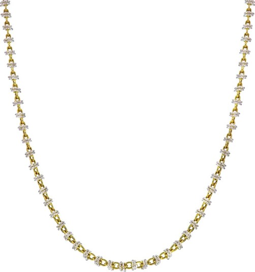 Pan Jewelry Candy kjede i 925 sølv og forgylt 45 cm