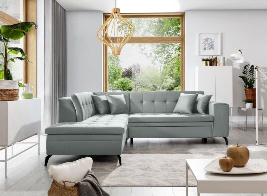 Seksjon Eltap Lanvin 260x210x93 cm Savoi 100 Grå Venstre Seksjon Eltap Lanvin 260x210x93 cm Savoi 100 Grå Venstre