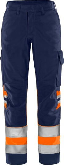 Fristads Høy Synlighet Green bukse dame klasse1 2652 GPLU Hi Vis Oransje / Marineblå 42