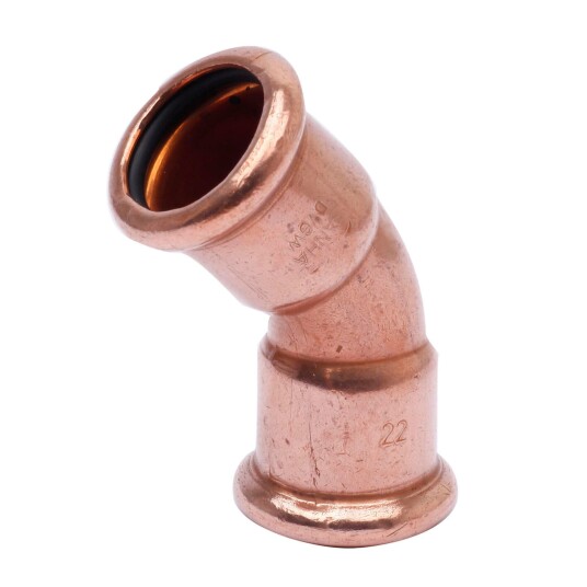 Altech CU Bend Pressfitting med 2 Muffe 42mm / 45°