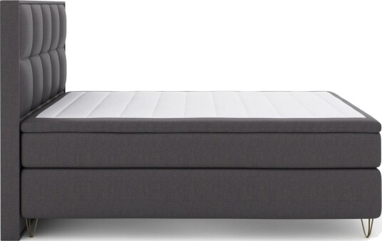 Select No 6 Komplett Sengepakke 180x200 Fast Lateks/Memory Mørkegrå/V formede Metallben