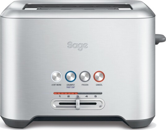 Sage Toaster BTA 720 Elektrisk Brødrister med Trekk-ut Smulebrett og Opptiningsfunksjon - Sølv