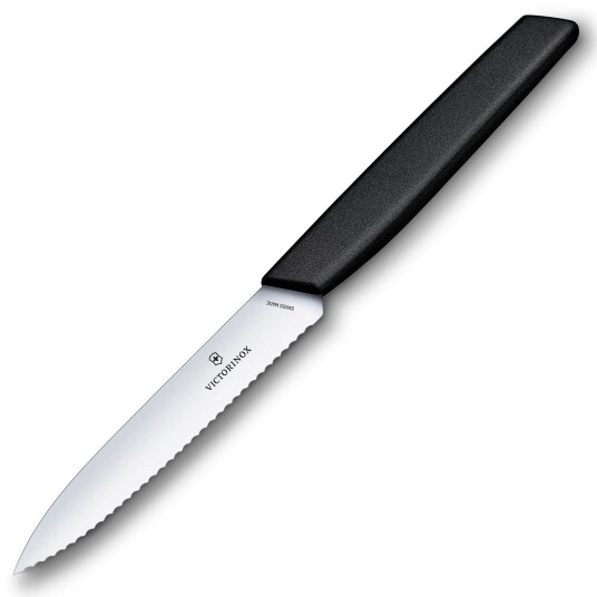 Victorinox Swiss Modern Sagtann Skallkniv 10 cm Svart Victorinox Swiss Modern Sagtann Skallkniv 10 cm Svart