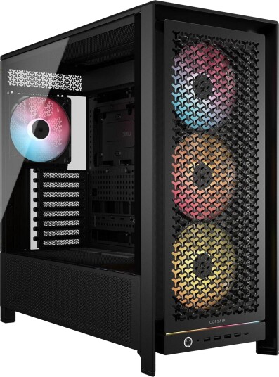 Corsair 5000D RS ARGB Mid Tower Kabinett med 3x 140mm Vifter og Tempered Glass - Sort Corsair 5000D RS ARGB Mid Tower Kabinett med 3x 140mm Vifter og Tempered Glass - Sort