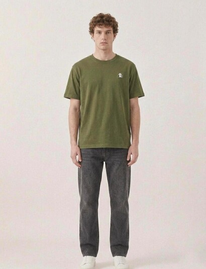 A QUESTION OF Logo Tee   Khaki green   XXL