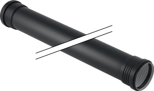 STILLE PP RØR D75X500MM 2 MF