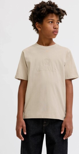 Jack & Jones Jorfrederiksberg Monogram Tee Ss Cn Jnr Grey 152