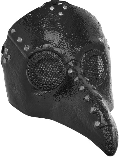 Svart Plague Doctor Maske Middelalder 28479