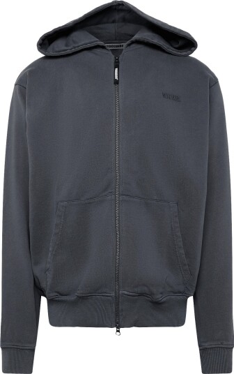 Woodbird Wbpacs Warp Acid Zip Hoodie WASHED SLATE BLUE M