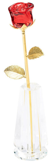 Catsson Int Group LTD Krystallrose med Vase