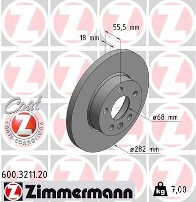ZIMMERMANN 600.3211.20 Bremseskive