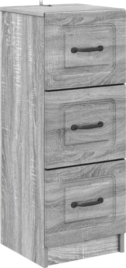 vidaXL Skuffeskap Grå sonoma 33 x 34,5 x 87 cm Konstruert tre vidaXL Skuffeskap Grå sonoma 33 x 34,5 x 87 cm Konstruert tre