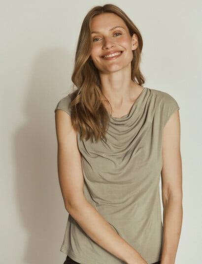 Rosemunde Rwbiarritz Ss Waterfall T Shirt Khaki green M