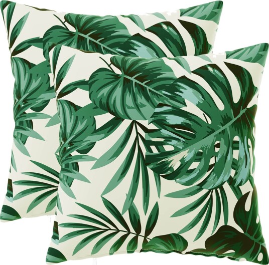 vidaXL Putetrekk 2 pcs HEERLEN Bladmønster 30 x 30 cm Polyester