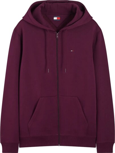 Tommy Jeans Tjm Reg S Flag Zip Thru Ext Burgundy L