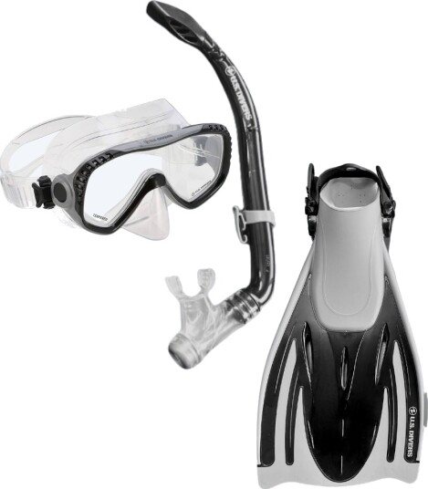 Aqualung snorkelsett til voksne - Pakala - Svart/grå Aqualung snorkelsett til voksne - Pakala - Svart/grå