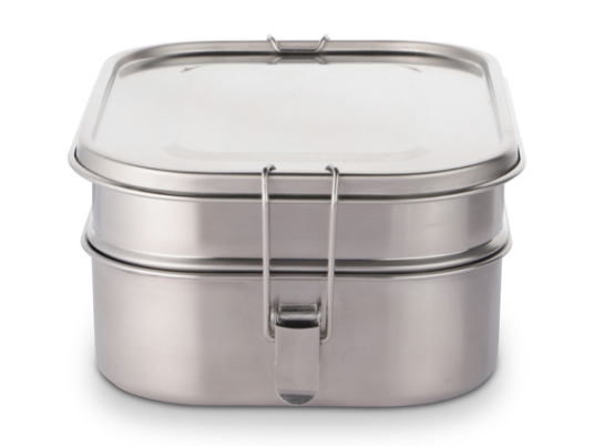 WEIS Stor dobbel matboks i stål, romdeler og tett lokk 1+1,25ltr WEIS Stor dobbel matboks i stål, romdeler og tett lokk 1+1,25ltr