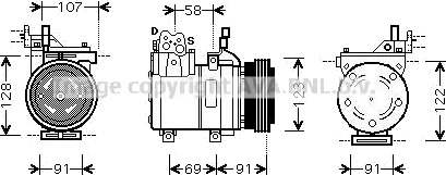 AC kompressor PRASCO HYAK161 AC kompressor PRASCO HYAK161