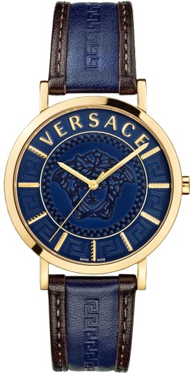 Versace Herreklokke VEJ400321 V Essential Blå/Lær Ø40 mm
